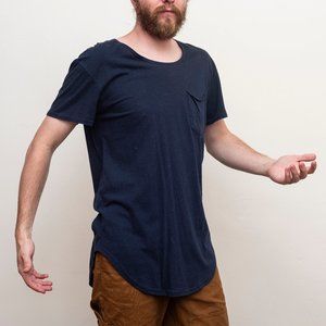 BLUE LONG FIT T-SHIRT